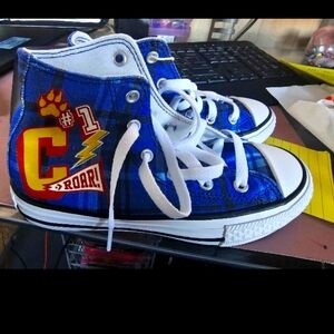 Blue High-Top Kids Sneakers Custom made converse